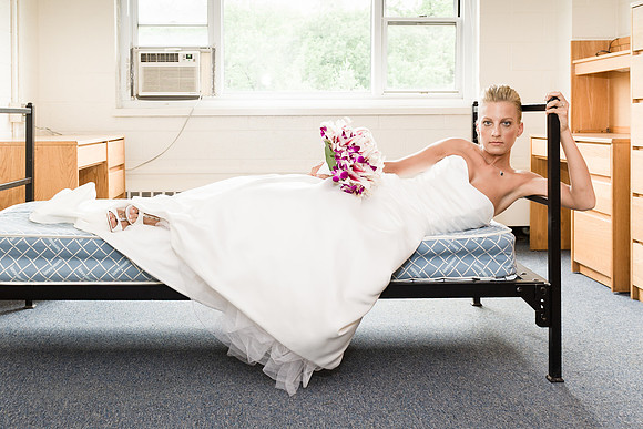 Bridal Portrait Dorm Room