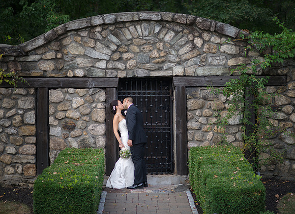 Bride and Groom Kissing