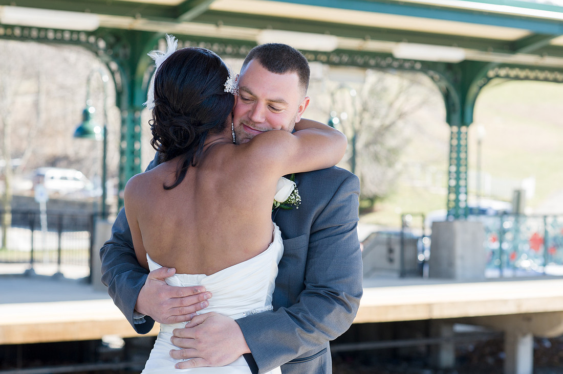 Bride & Groom First Look Wedding Photographs