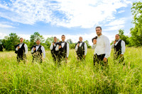 Groom with Groomsmen Creative Wedding Photo Hudson Valley NY