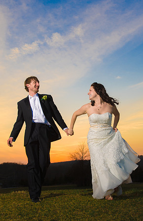 Round Hill House Washingtonville Sunset Wedding Photograph