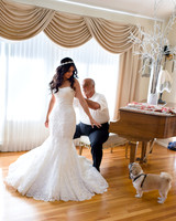 Bride Getting Dressed