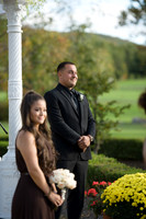 Groom Watches Bride Walk Down Aisle
