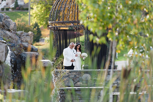 Father walks with Bride