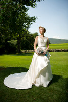 Retro Bride with Bouquet