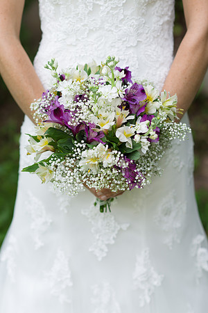 Bride holding Bouquet