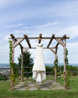 Bridal Gown Photographed outside