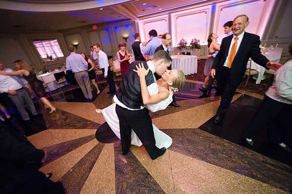 Bride Groom Dip on Dance Floor
