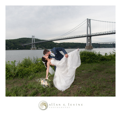 Bride & Groom with Mid-Hudson Bridge