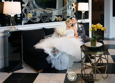Bride and Groom Sitting