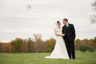 Wedding Couple on golf course