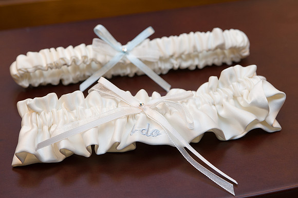 Detail Shot:  Wedding Garters - Bride Getting Ready