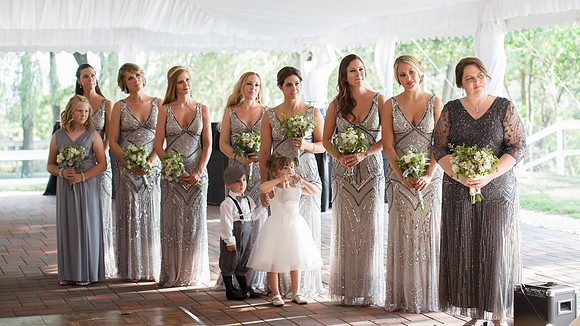 Bridesmaids standing in Wedding Ceremony