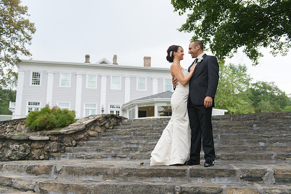 Bride and Groom at Estate Wedding