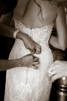 Bride Getting in Gown - Poughkeepsie, NY