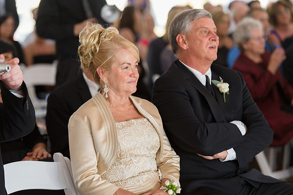 Parents watching wedding