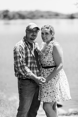 B&W Engagement Photo Lake Welch NY