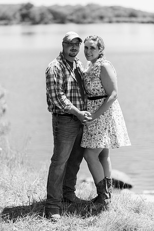 B&W Engagement Photo Lake Welch NY