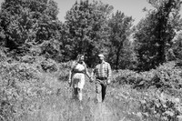 B&W Engagement Photo Lake Welch NY