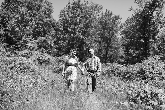 B&W Engagement Photo Lake Welch NY