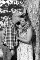 B&W Engagement Photo Lake Welch NY