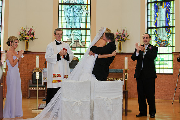 Wedding Ceremony Kiss
