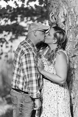 B&W Engagement Photo Lake Welch NY