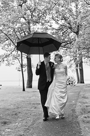 Bride Groom Under Umbrella