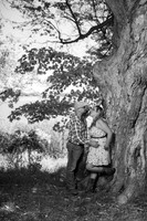 B&W Engagement Photo Lake Welch NY