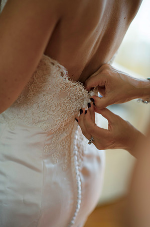 Hands Button Wedding Dress