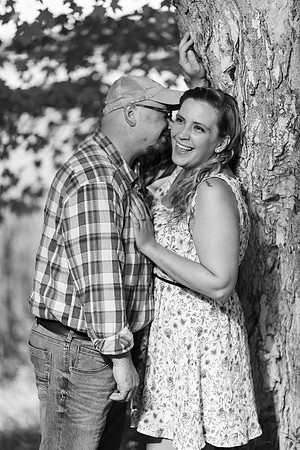 B&W Engagement Photo Lake Welch NY