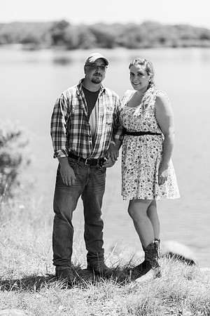 B&W Engagement Photo Lake Welch NY