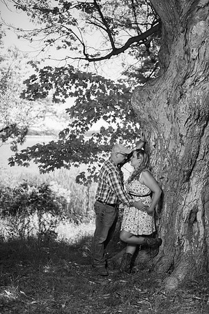 B&W Engagement Photo Lake Welch NY