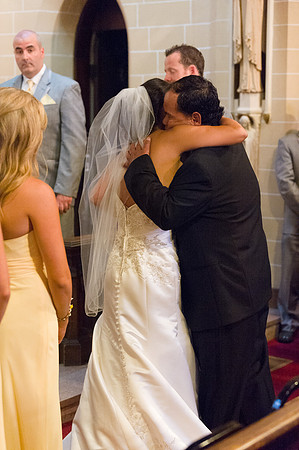 Bride with Father at Alter