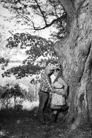 B&W Engagement Photo Lake Welch NY
