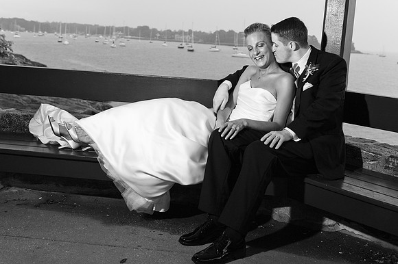Bride Groom Park Bench