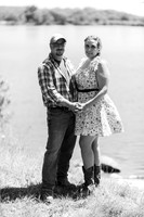 B&W Engagement Photo Lake Welch NY