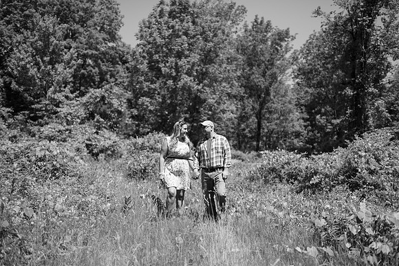 B&W Engagement Photo Lake Welch NY