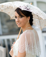 Bride holding Parasol