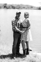B&W Engagement Photo Lake Welch NY