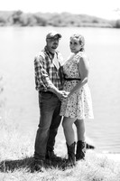 B&W Engagement Photo Lake Welch NY