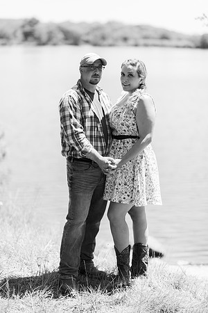 B&W Engagement Photo Lake Welch NY