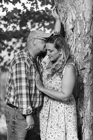 B&W Engagement Photo Lake Welch NY