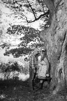 B&W Engagement Photo Lake Welch NY