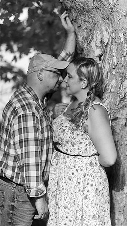 B&W Engagement Photo Lake Welch NY