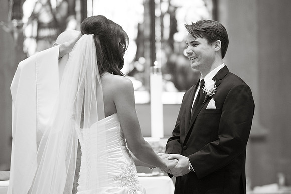 Bride and Groom at Alter