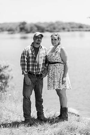 B&W Engagement Photo Lake Welch NY