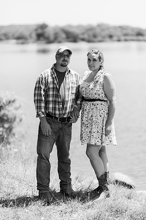 B&W Engagement Photo Lake Welch NY