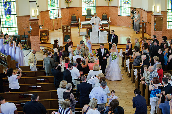 Wedding Recessional from Balcony