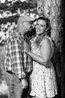 B&W Engagement Photo Lake Welch NY